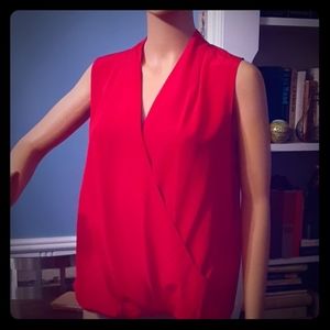 Beautiful red Antonio Melani sleeveless blouse SzM